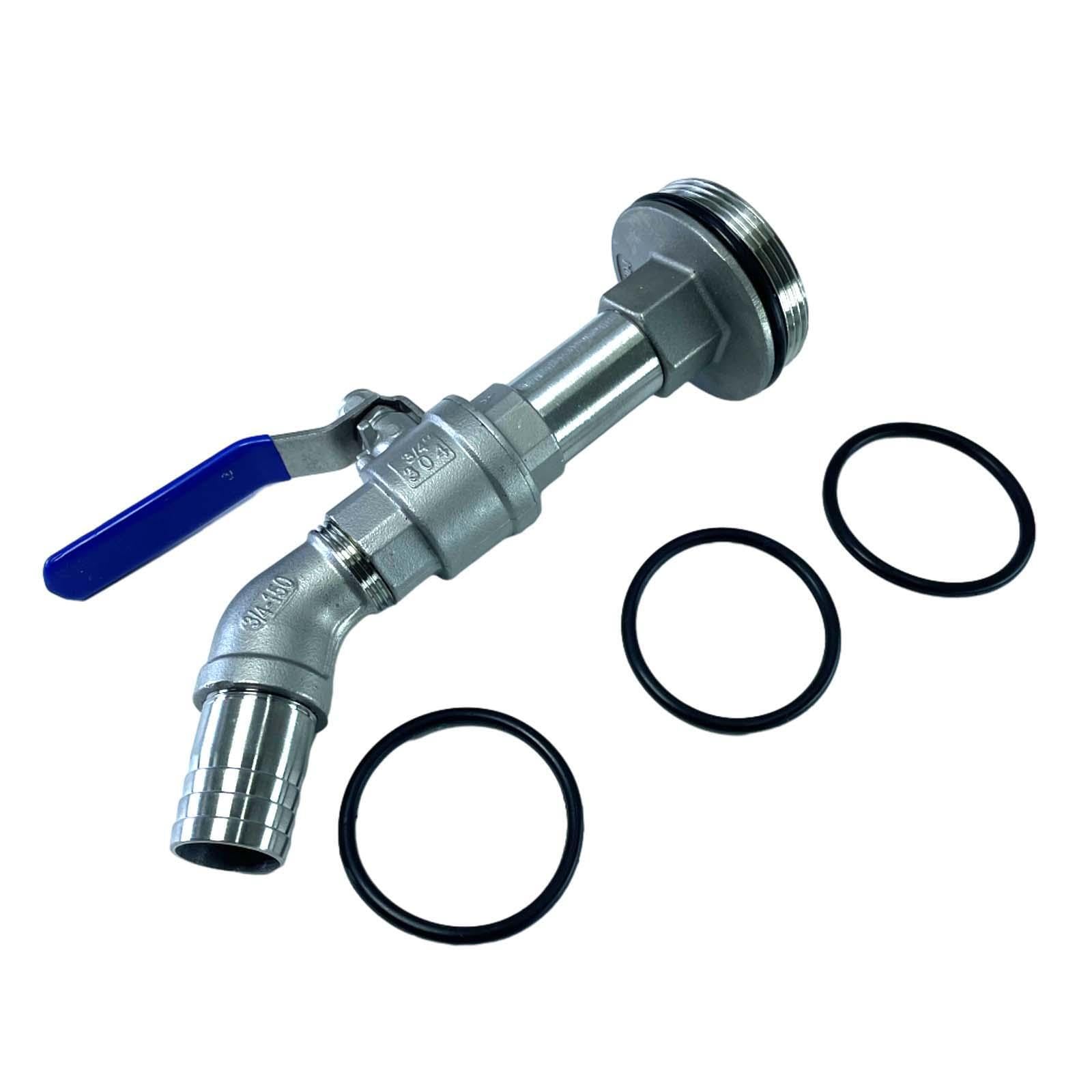 QIXCXAZ Drum Faucet 50 Gallon Barrel Spigot Gaskets Easy Installation Liquid No Leaking Guarantee and Galvanized Easy to Install Outdoor Bucket Container, Length 21cm