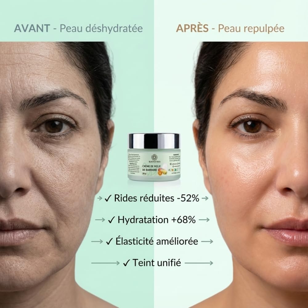 Crème Figue de Barbarie 50g Visage | Anti-Âge Hydratante Naturelle | Huile Pépins Pressée Froid | Vitamine E Oméga 3-6 | Karité Coco | Rides Cicatrisation | CertifiéE NATURELLE Vegan | Radieuses