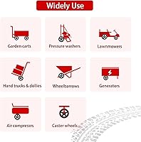 Vista 6 de Parts Camp Kits de Ruedas para Cortacésped de Empuje Ruedas de 10 pulgadas para Cortacésped Ruedas para Carrito de 10 pulgadas (Juego de 2)