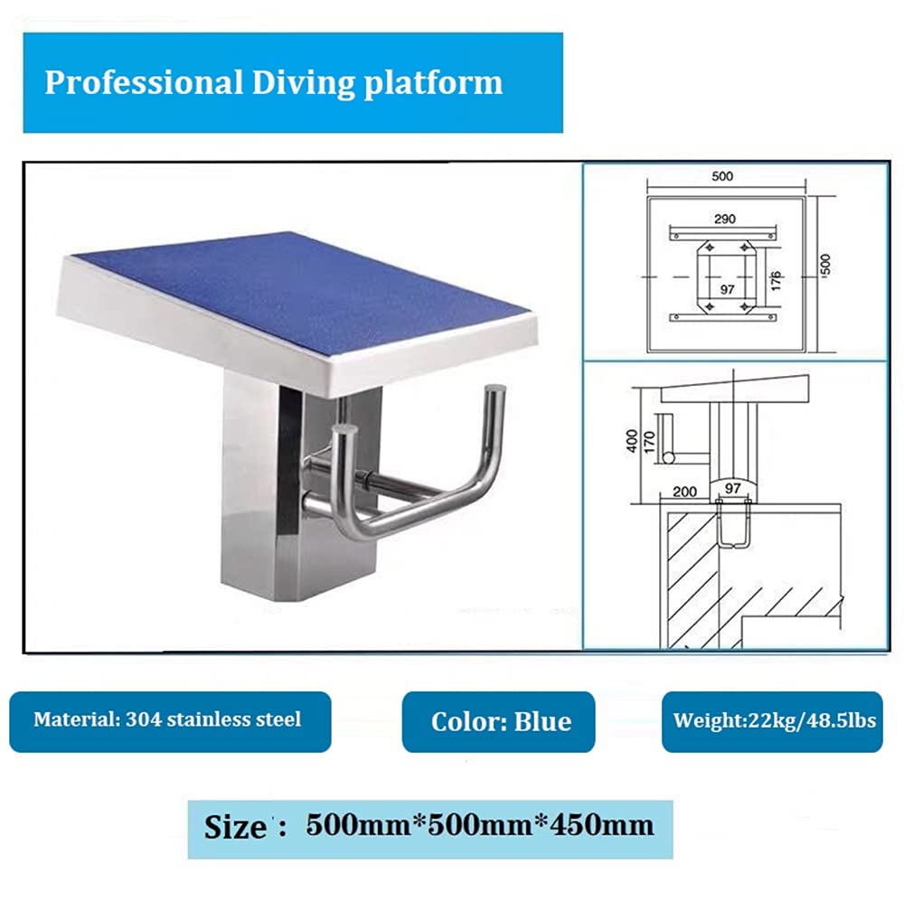 Plataforma de buceo para piscina Plataforma de buceo profesional resistente, tabla de buceo para piscina cubierta al aire libre, superficie antideslizante de acero inoxidable, plataforma de salto de