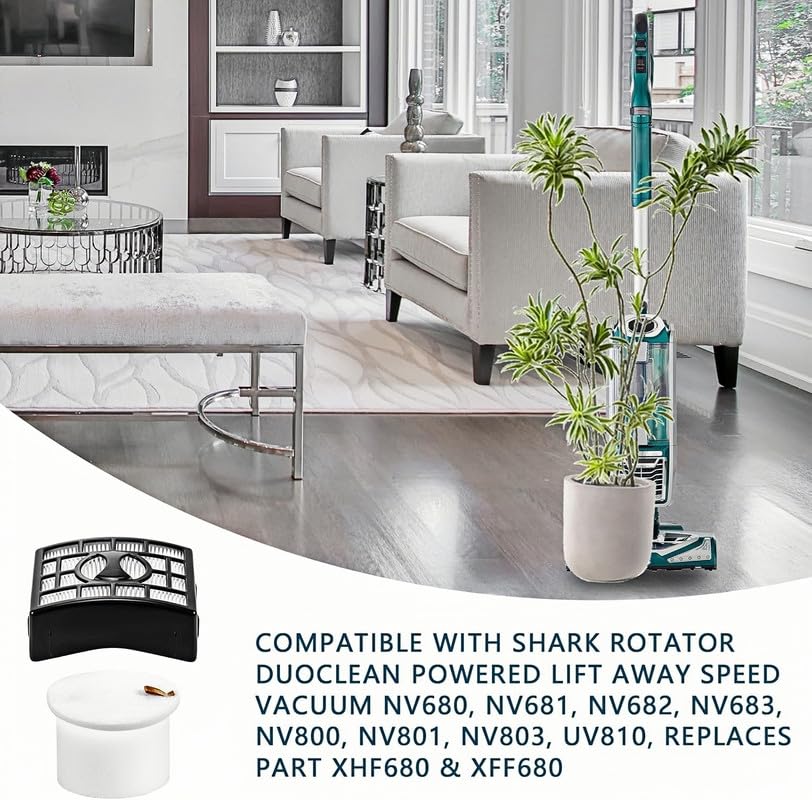 Fotxpop NV752 Vacuum Filters Replacement for Shark Rotator Vacuum NV652 NV750W NV751