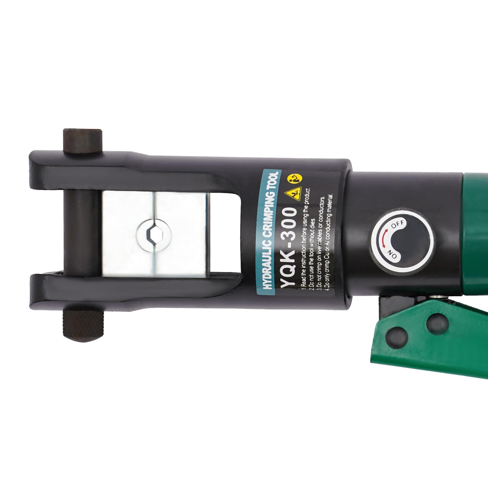 OUKANING Crimpadora hidráulica profesional 120KN, 11 matrices, incluye maletín, cabezal giratorio de 180° para terminales de cable y casquillos de cable, alicates de acero CR45 contra fugas de aceite