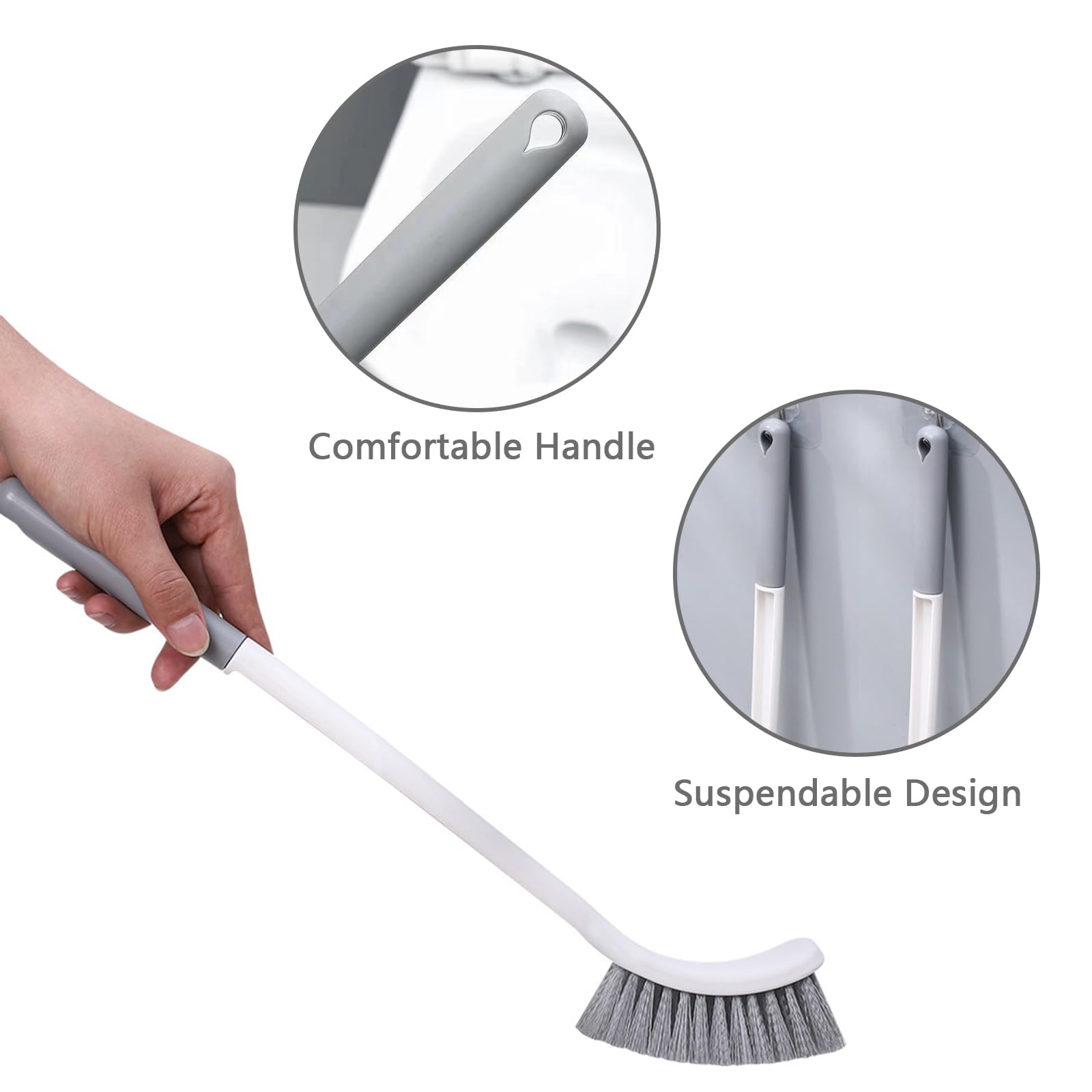 Lizbin Toilet Brush, Bathroom Toilet Bowl Brush - Image 3