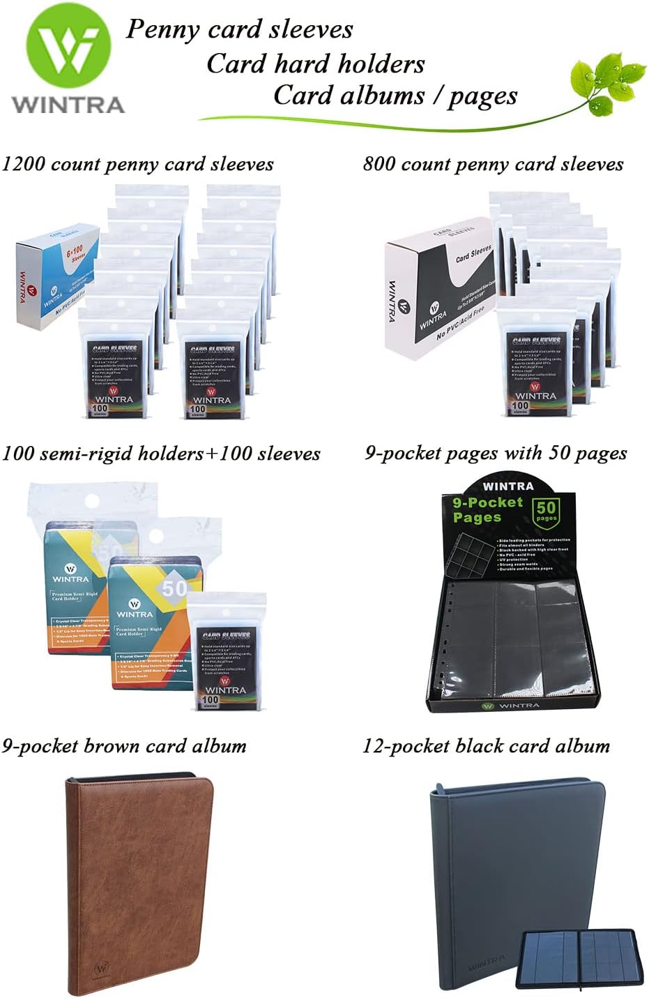 3" x 4" 48 Count 35pt Topload Hard Card Holder and 100 Count Penny Soft Card Sleeves Protectors Bundle for Trading and Sports Cards (48 topload + 100 Sleeves)
