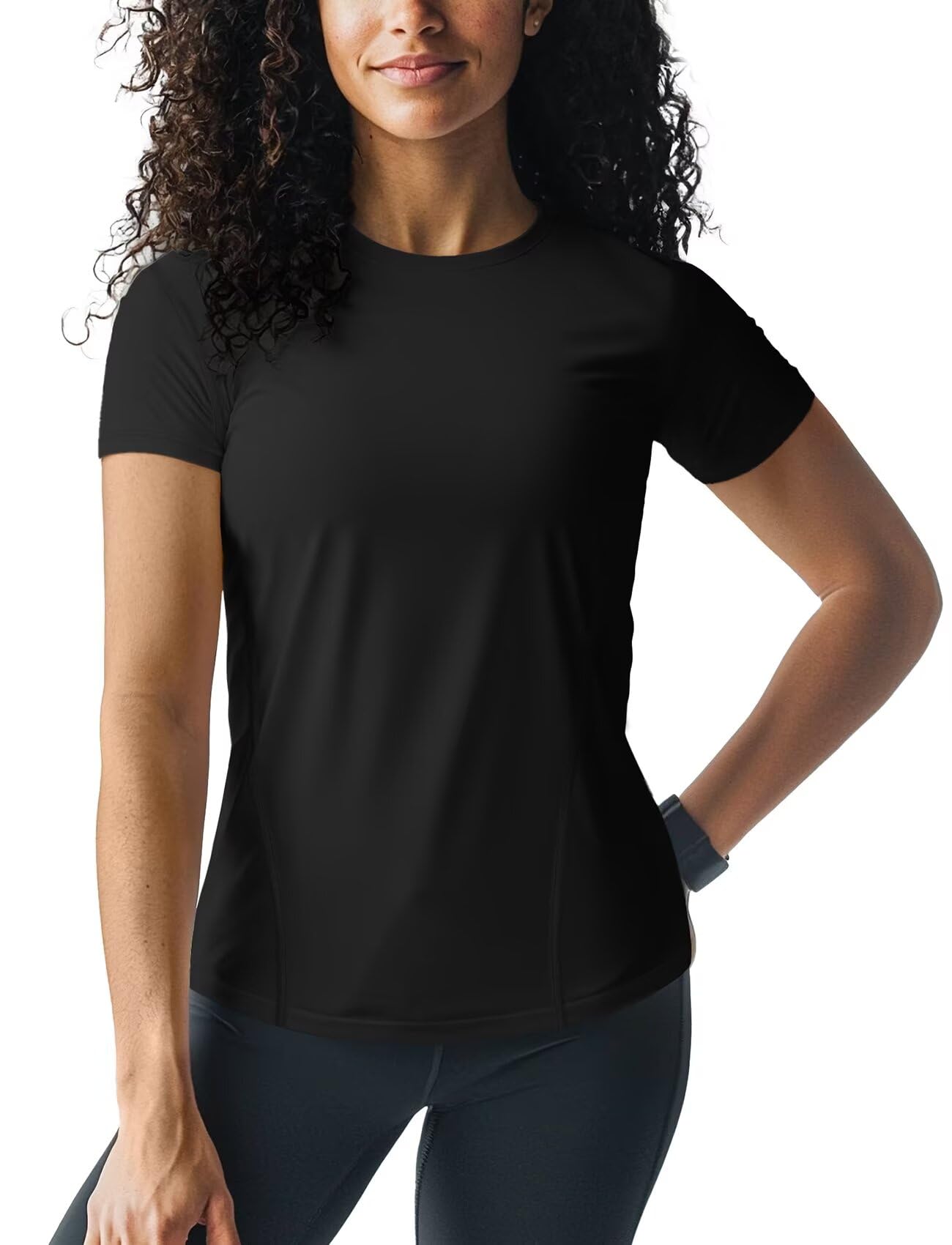 Zengjo Short Sleeve Workout Tops for Women Slim Fitted Athletic T-Shirts Quick Dry Moisture Wicking Gym Yoga Running