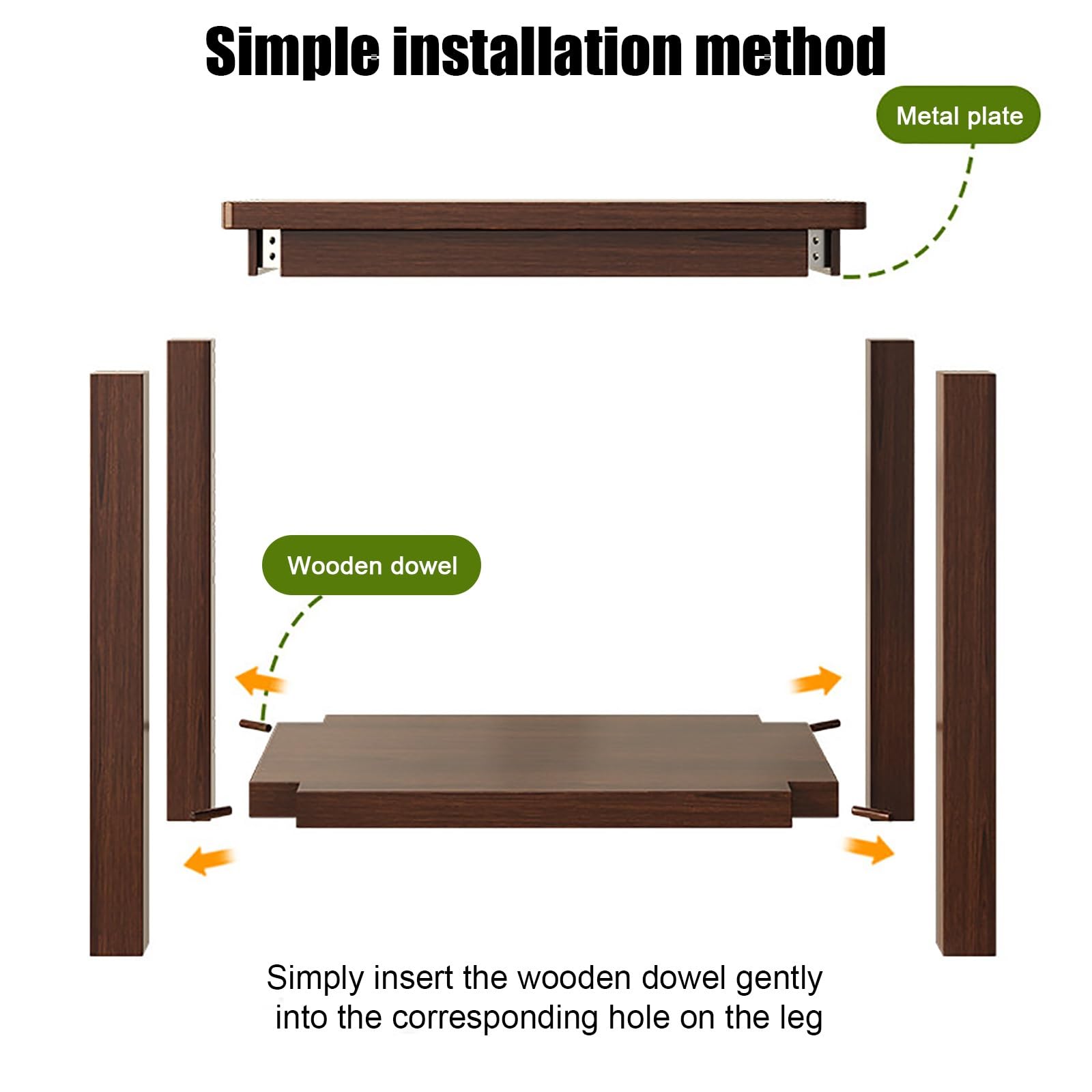 Mobile per Acquario, Supporto in Legno per Acquario | Legno Massello di Gomma, Due Piani d'Appoggio, Montaggio Semplice, Portata di 150 kg(Walnut,50x35x60cm/20x14x24in)