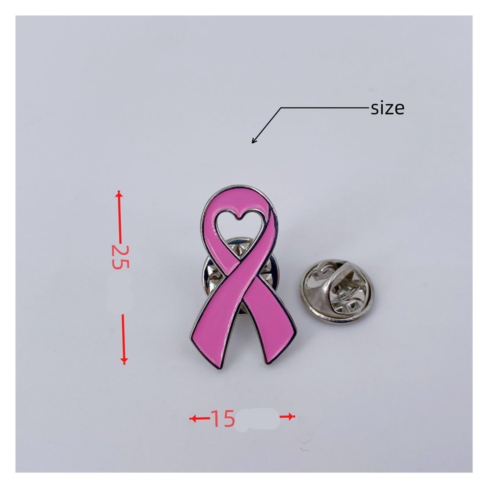 10 50 100 piezas de alfileres concientización – Pin solapa esmaltado con cinta rosa for mujeres y broche apoyo a organizaciones benéficas Para Decoración