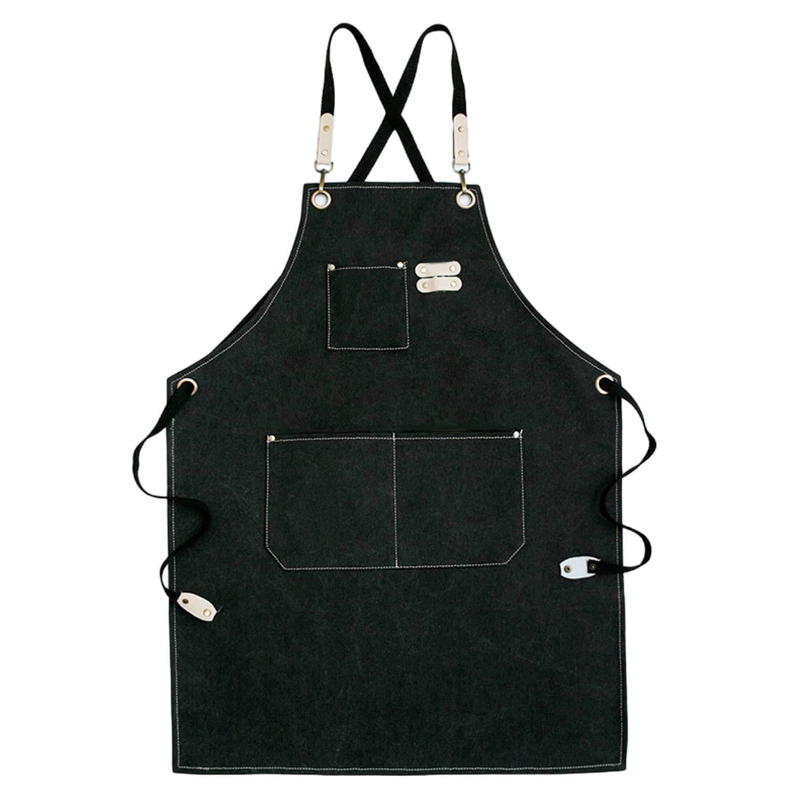 Yhplxyuus Canvas Canvas Apron with Storage, Adjust Neck and Waist Chefs Apron for Comfortable Daily Wear Adjust Neck Strap
