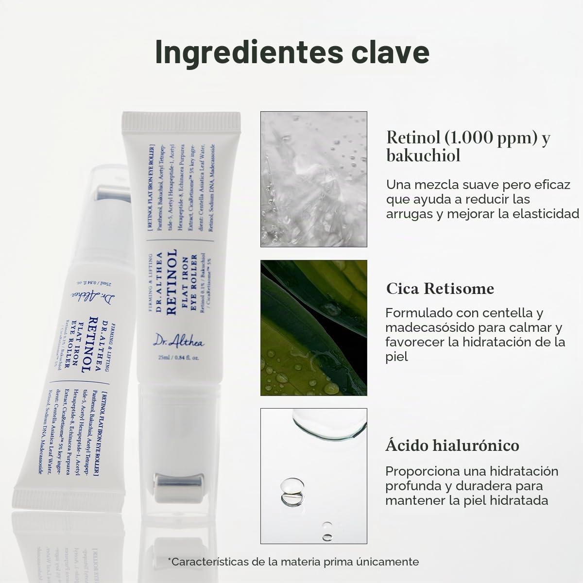 Dr.Althea Retinol Flat Iron Eye Roller - 25 ml | Firming & Lifting | Retinol 0.1% / Bakuchiol
