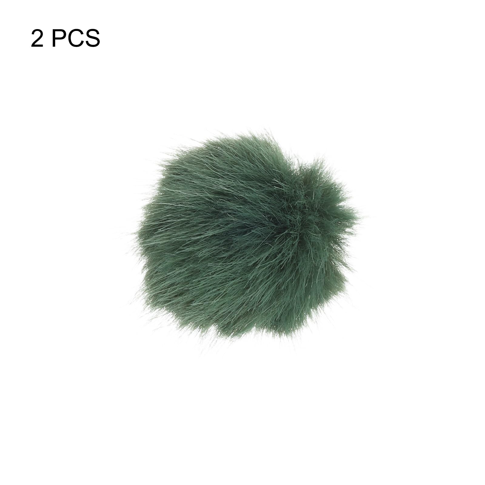PATIKIL Furry Microphone Windscreen 5mm x 55mm Mic Cover Windshield for Indoor Outdoor Microphone Green 2 Pack - Image 3