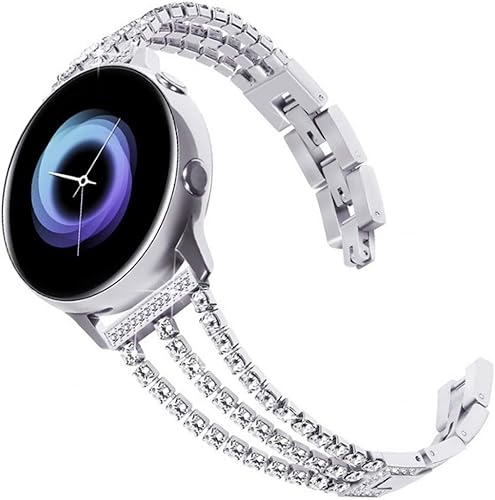 Correas compatibles con Samsung Galaxy Watch 66 Classic  55 Pro  44 Classic  3 1.614 in  Active 2, correa de repuesto de metal de acero inoxidable