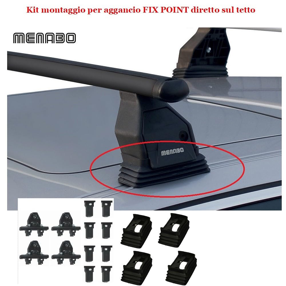 Barres De Toit Pour Suzuki Baleno 5P 2018 (68.093) - 130 Cm En Acier, Avec Kit De Montage, Charge Max 50 Kg, Pour Toit Sans Rails - 7