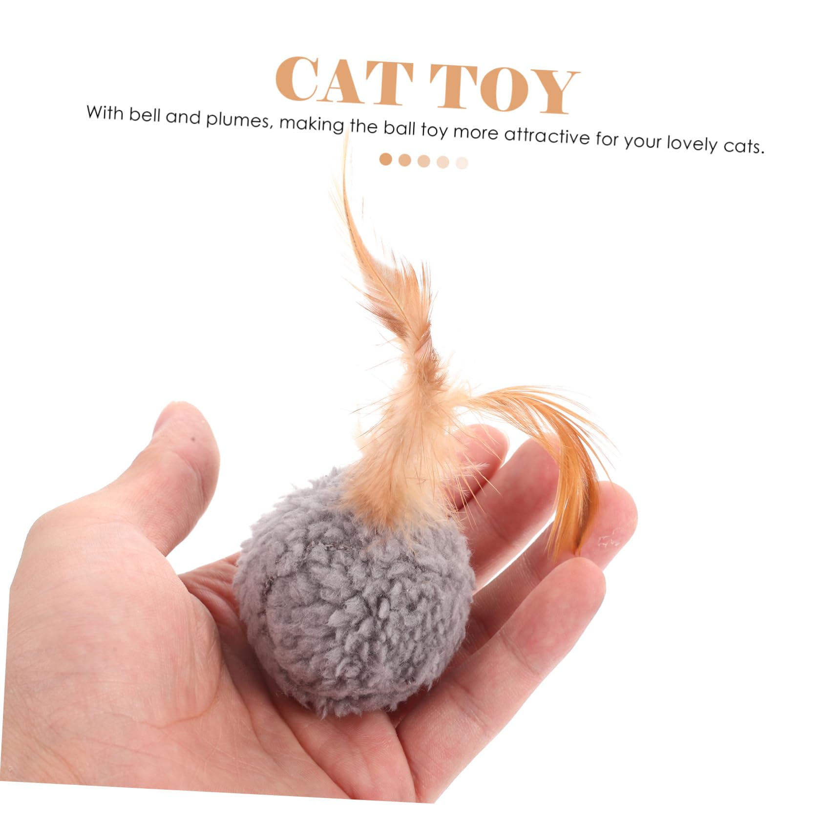 FRCOLOR 45piezas Juguetes para Gatos De Peluche y Cascabeles De Juguete Divertido y Portátil para Gatitos Estimulante y Resistente Al Desgaste