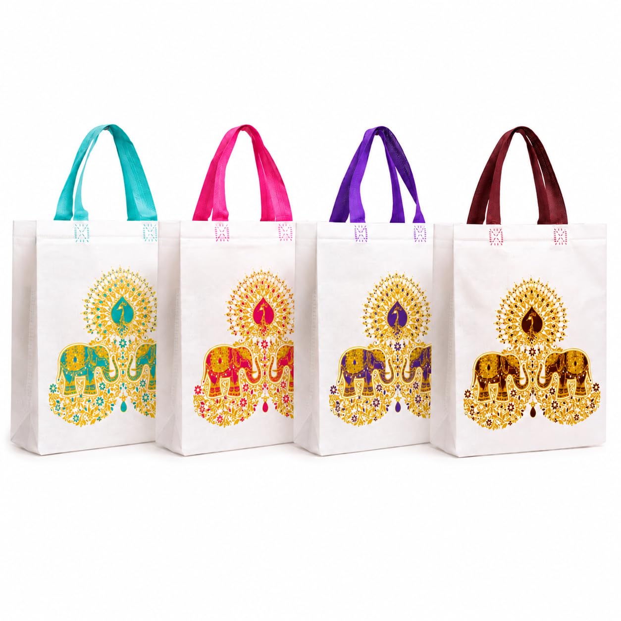 Anbali - Return Gift Bags Medium Size | Gift carry bags for keeping Gifts | Giting bags for house warming, Babyshower, Birthday, Anniversary (White Elephant Gift Bag, Pack of 20)