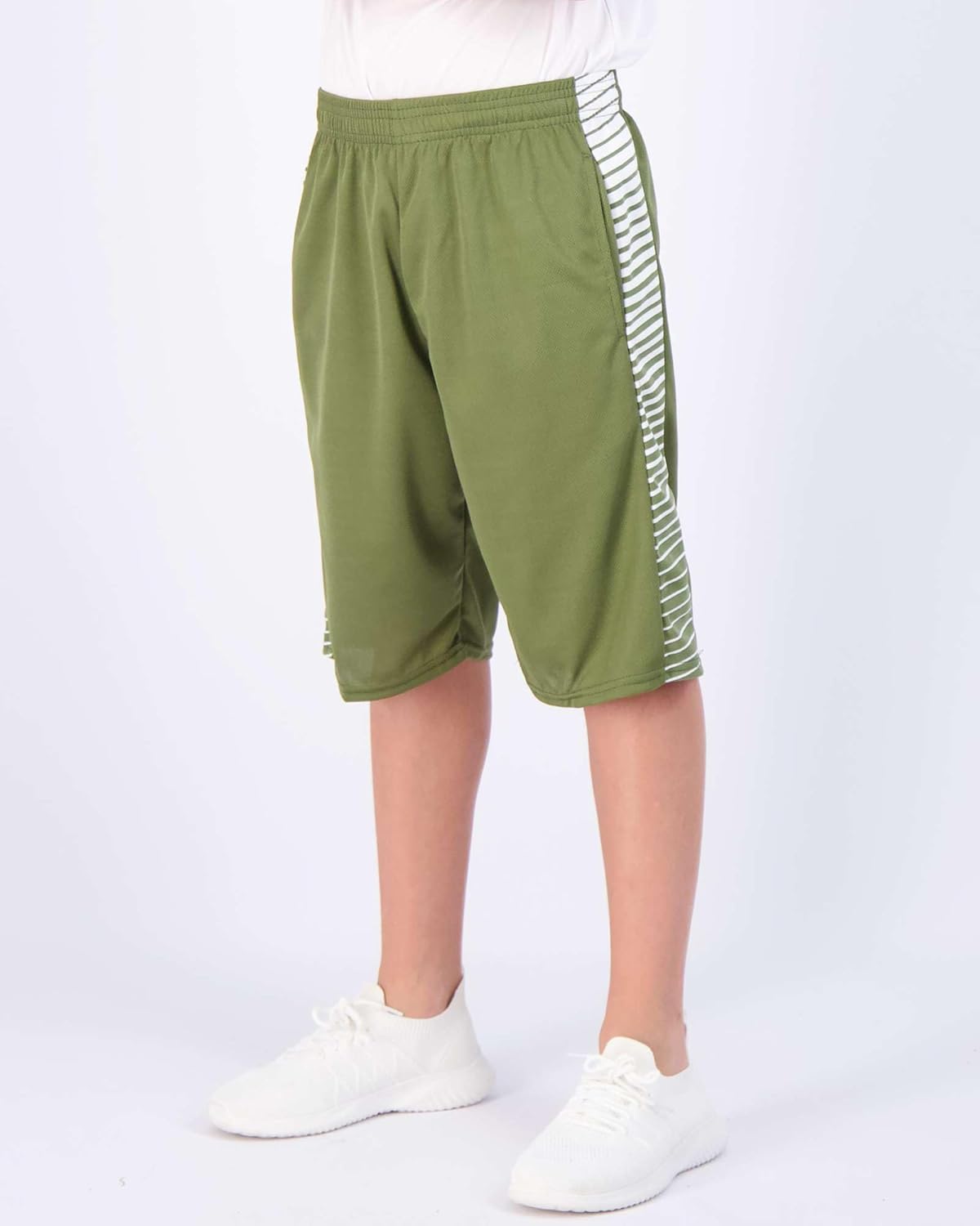 Real Essentials 5 Pack: Boys' Mesh Basketball Athletic Shorts with Pockets – Teen Kids Youth Quick Dry Soccer Running Gym - Image 3