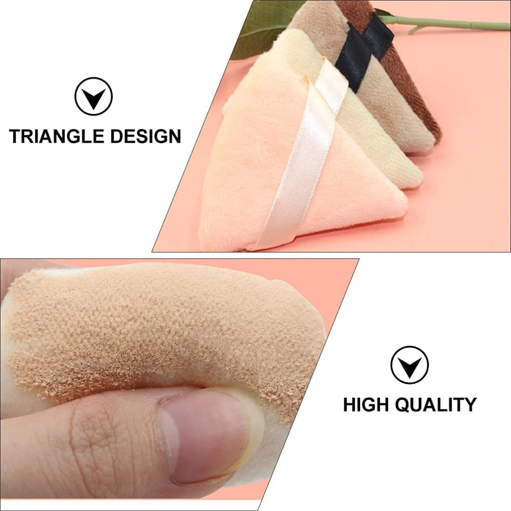 Schwammkissen Puffs, Make-up Schwamm Blender, Foundation Beauty Tool, 4 Stück Make-up Puderpads Dreieck lose Puderquaste Baumwolle Körper Gesicht Make-up Foundation Blender Applikator Schwamm für