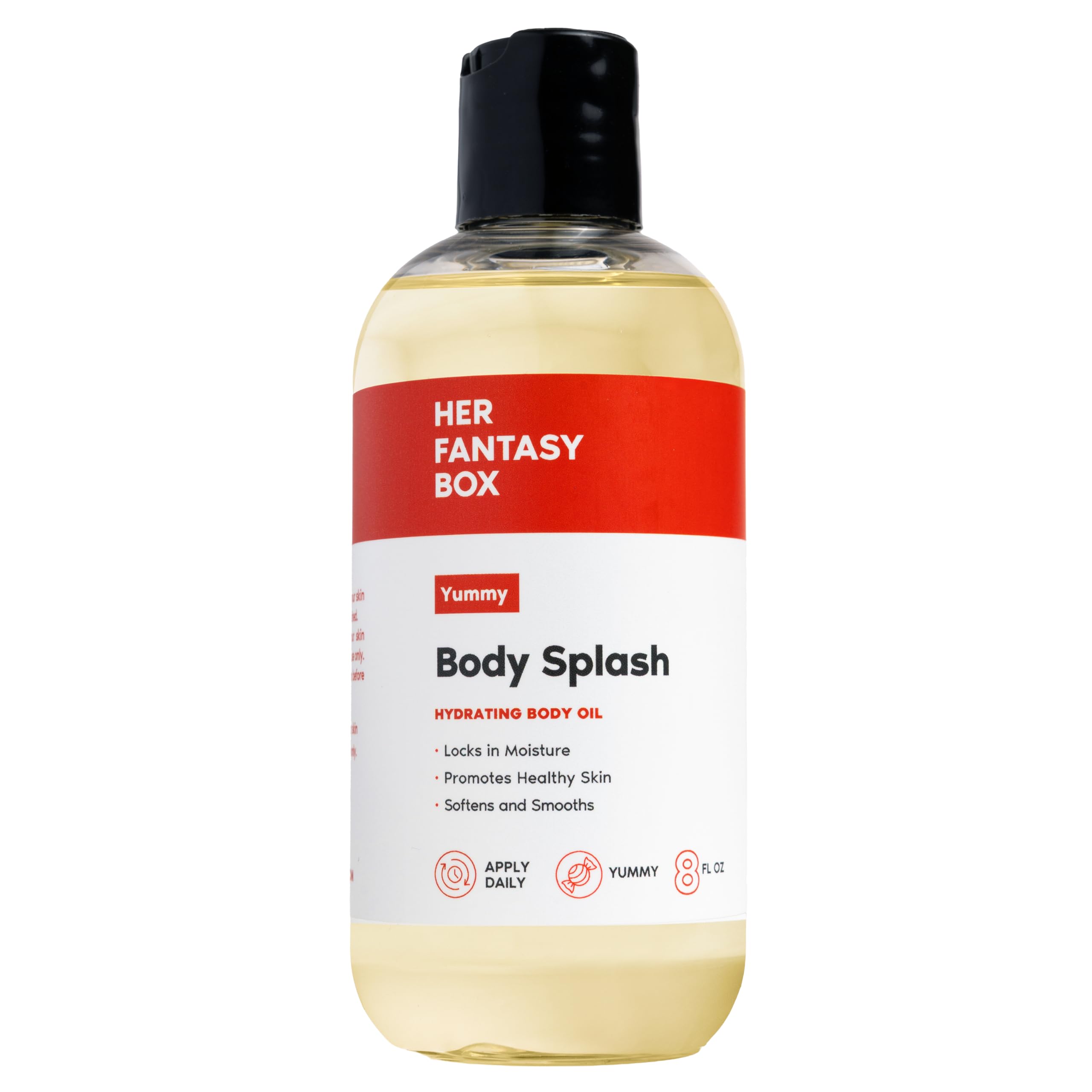 Body Splash Hydrating Body Oil (Yummy) - Moisturizing, Non-Greasy Formula for Soft, Smooth Skin - All-Natural, Lightweight & Nourishing