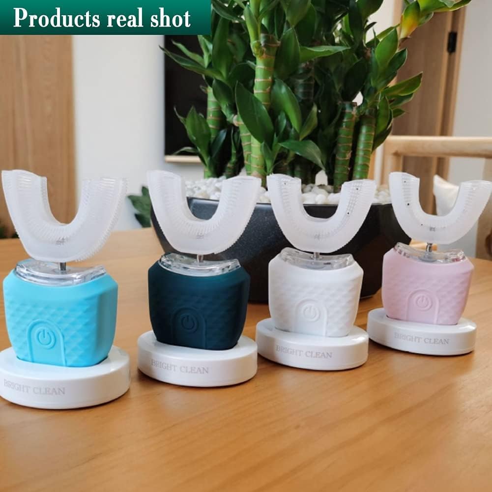 Cepillo de Dientes Ultrasónico Automático, Cepillos de Dientes Ultrasónicos de 360 ​​° Cepillo de Dientes Eléctrico y Kit de Blanqueamiento Dental, Cargar IPX7 a Prueba de Agua (Azul marino)