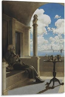 Maxfield Parrish Cardinal Archbishop Sat on His Shaded Balcony Art Prints Poster Wall Art Poster Gifts Bedroom Prints Painting 12x18inch(30x45cm)