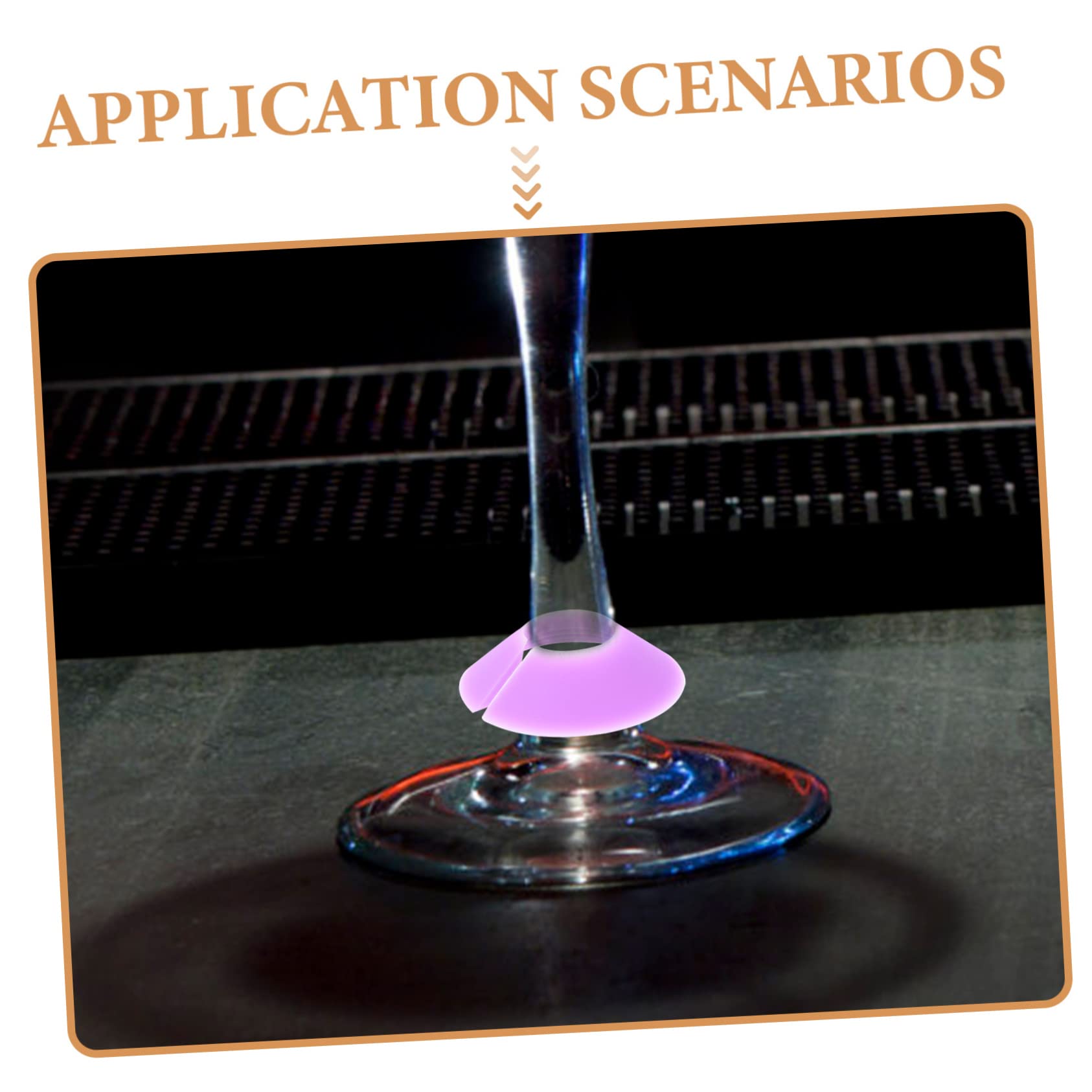 LAPYAPPE 6pcs Portable Drink Markers Wear Resistant Cup Identifiers for Wine Glasses Unique Cane Design for Location at Parties