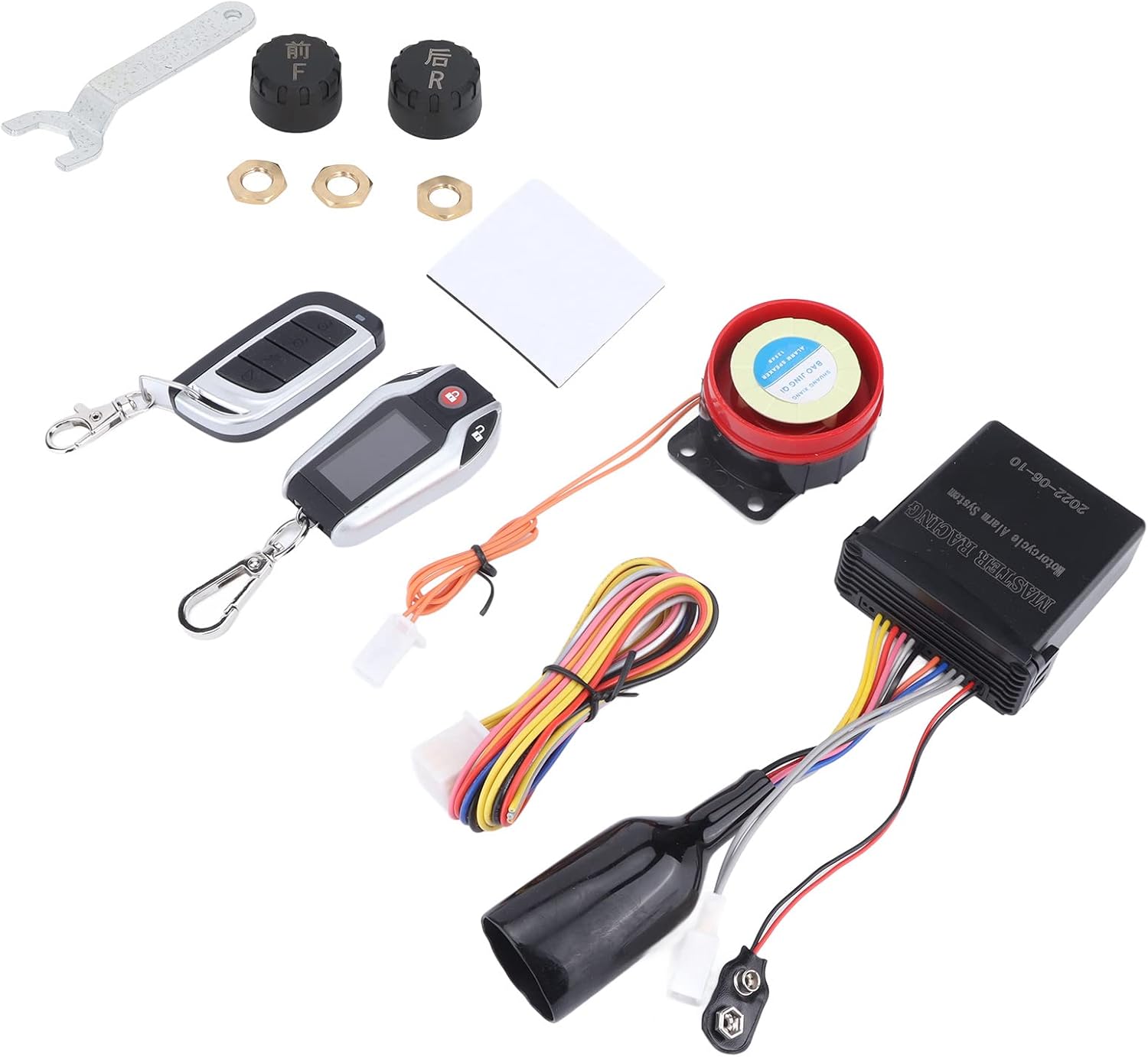 2 Way Car Security System, 12V Universal Remote Start Alarm System for