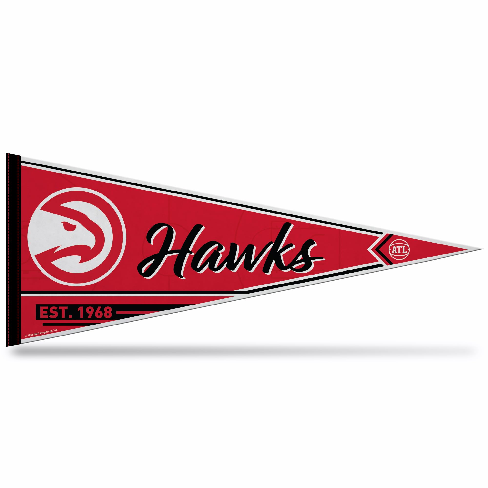 Rico Industries NBA Basketball 12" x 30" Felt Wall Décor Pennant - Great for Home/Bed Room/Man Cave Décor
