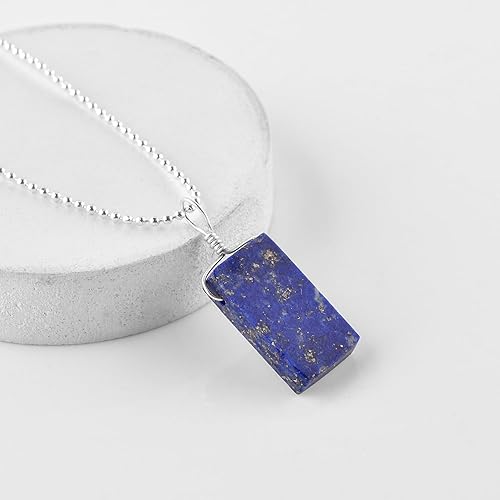 Miniatura 38 de Natural Gemstones Pendant Necklace, Rough Stones, Silver Plated, Chakra Healing Crystals, Handmade, Wedding, Birthday, Minimalist, Jewelry for Women