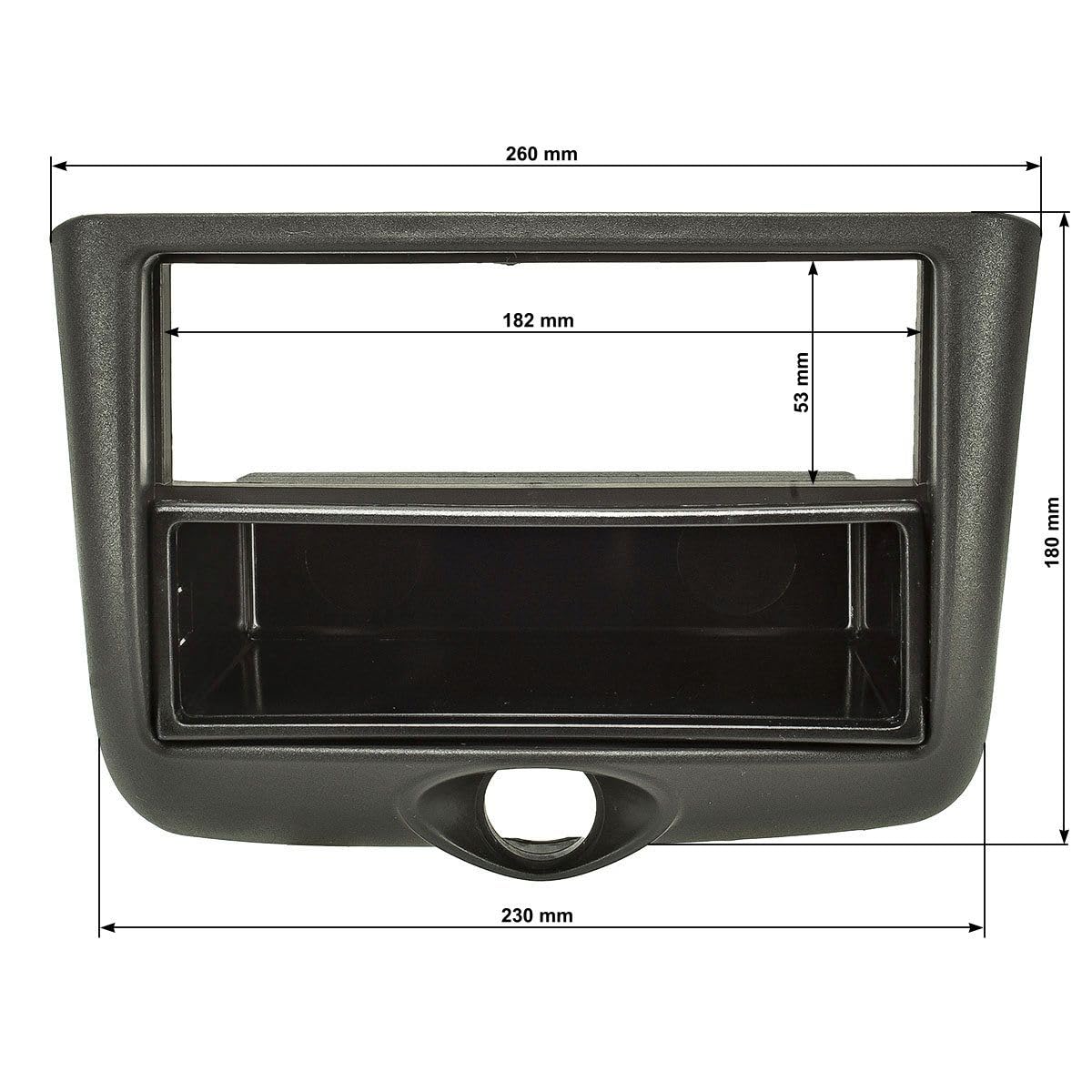 tomzz Audio 2455-024 Set di mascherine per autoradio compatibile con Toyota Yaris P1 e Yaris Verso P1, anni di produzione 1999-2003, nero, con adattatore per autoradio ISO