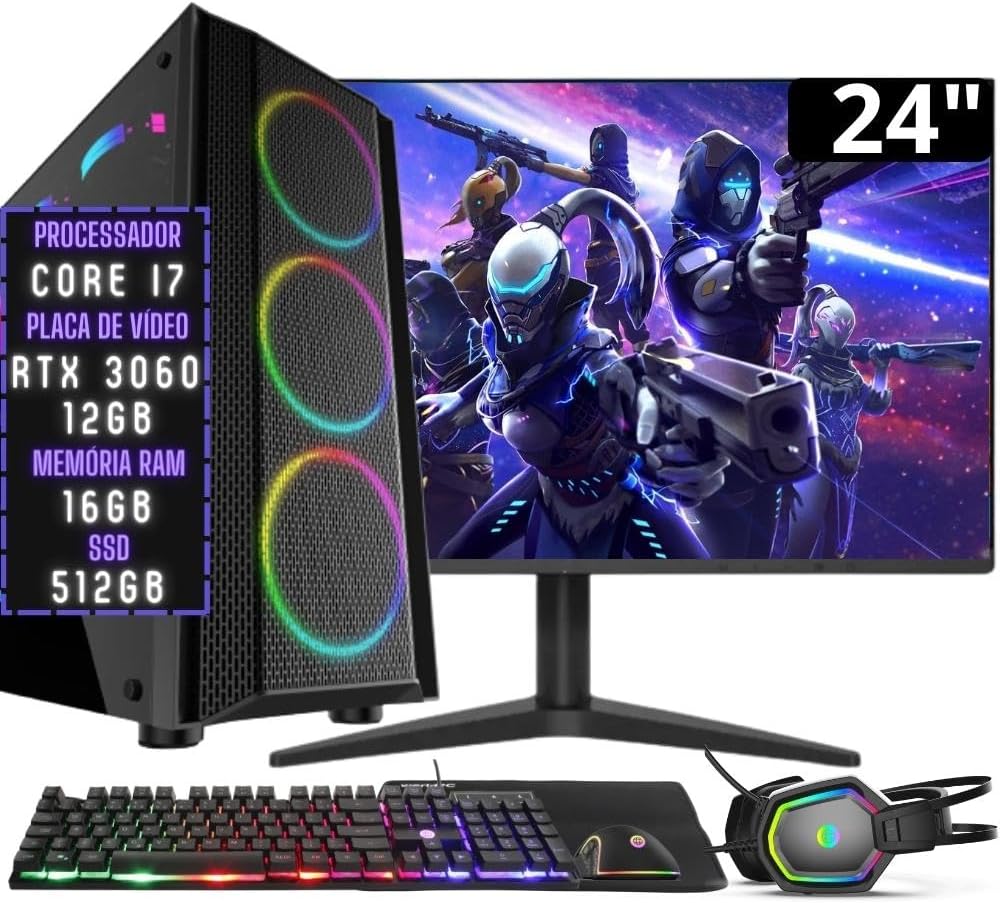 PC Gamer Completo 3green Hunter, Intel Core i7, 16GB RAM, Geforce RTX ...