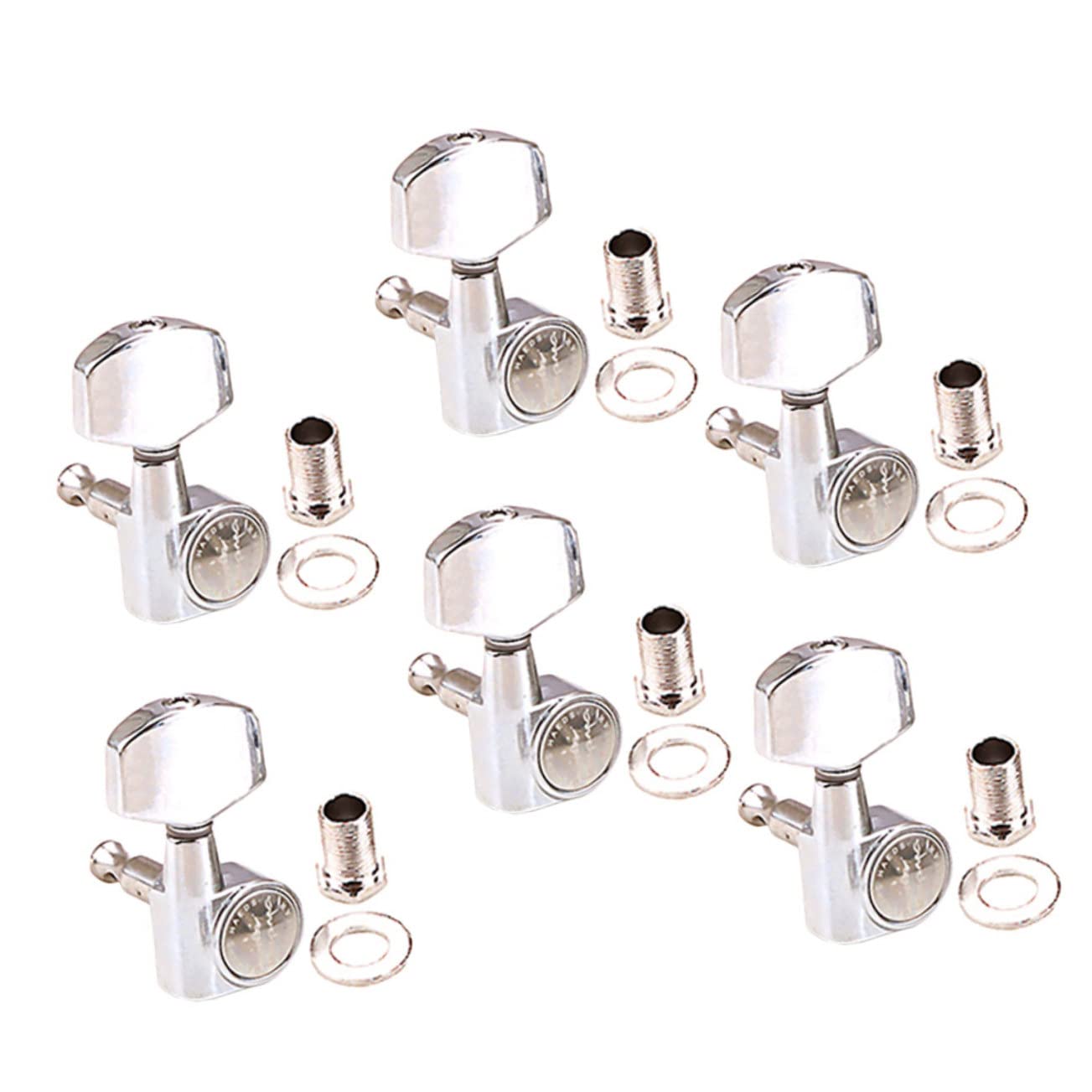 CIMAXIC 6Pcs Metal Guitar Tuning Pegs Durable Guitar Tuners for Acoustic Electric Instruments Easy to Install Tuning Tools for Guitarists Present for Music Lovers