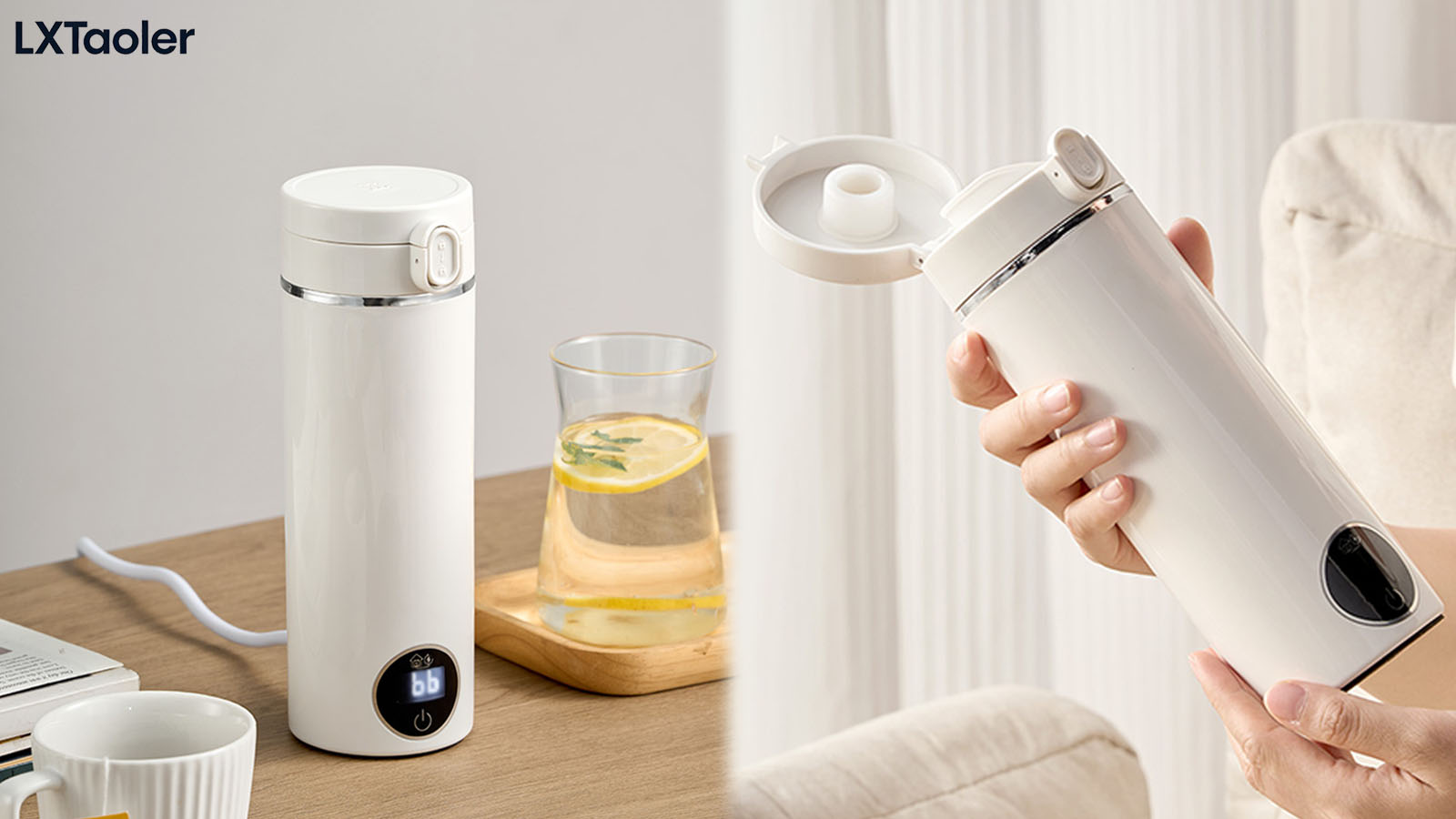 Tetera Eléctrica Portátil de Viaje 500ml con Cargador USB-C miniatura 7