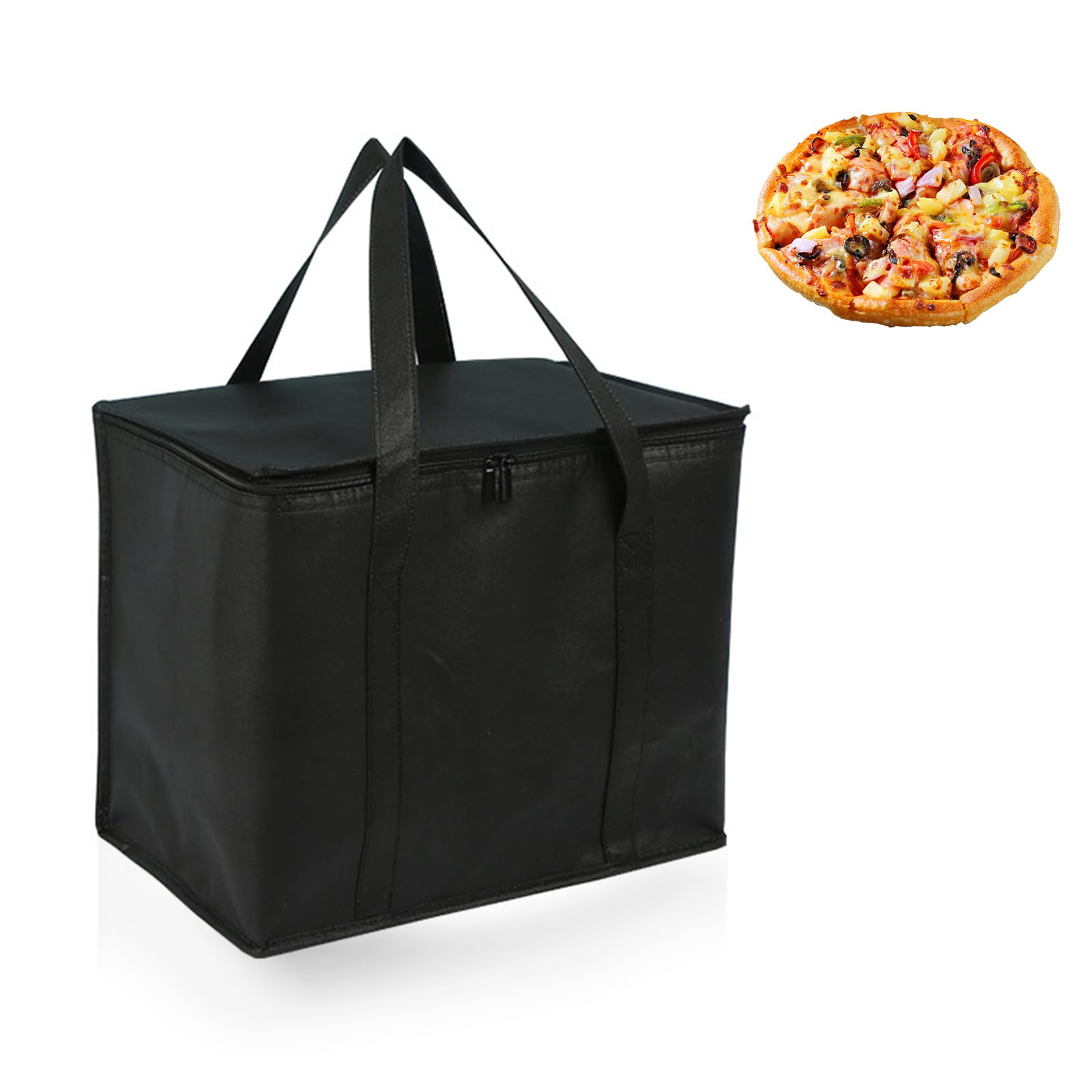 Cool Bag - Homiladi 30L Insulated Cooler Box | Large Capacity & Durable Foldable Lunch Bag & Thermal Food Carrier | Igloo-Style Cool Box​ for Travel, Camping, Picnics, BBQ (Black)