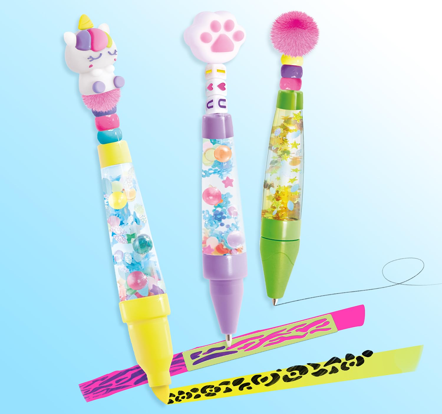 Canal Toys - Style 4 Ever DIY Pen Factory – Kit Creativo per Creare Penne ed Evidenziatori – 6 Penne + 2 Highlighter – 150+ Accessori, Perline, Glitter, Sticker – Set Cancelleria Bambini 6+ OFG 306