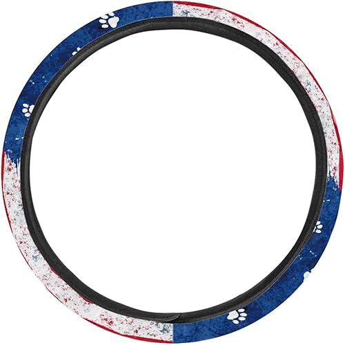 Miniatura 8 de Yewattles Funda para volante de automóvil, transpirable, antideslizante, duradera, accesorios decorativos, ajuste universal, para automóvil,