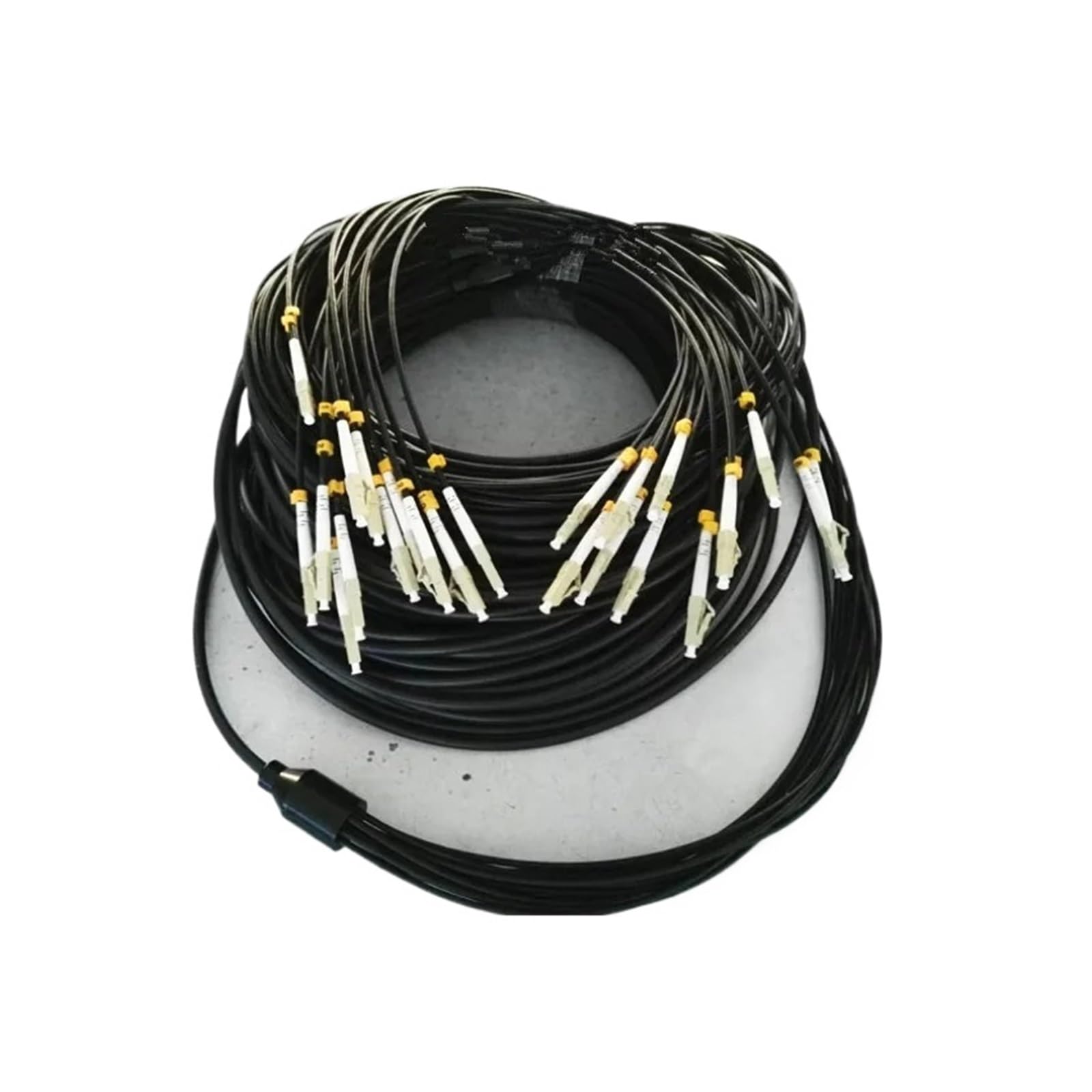Cable de fibra óptica blindado de TPU, multimodo OM3, 12 núcleos, LC, latiguillo flexible de fibra óptica, FTTH, 10 m-40 m(12core LC-LC 20m)