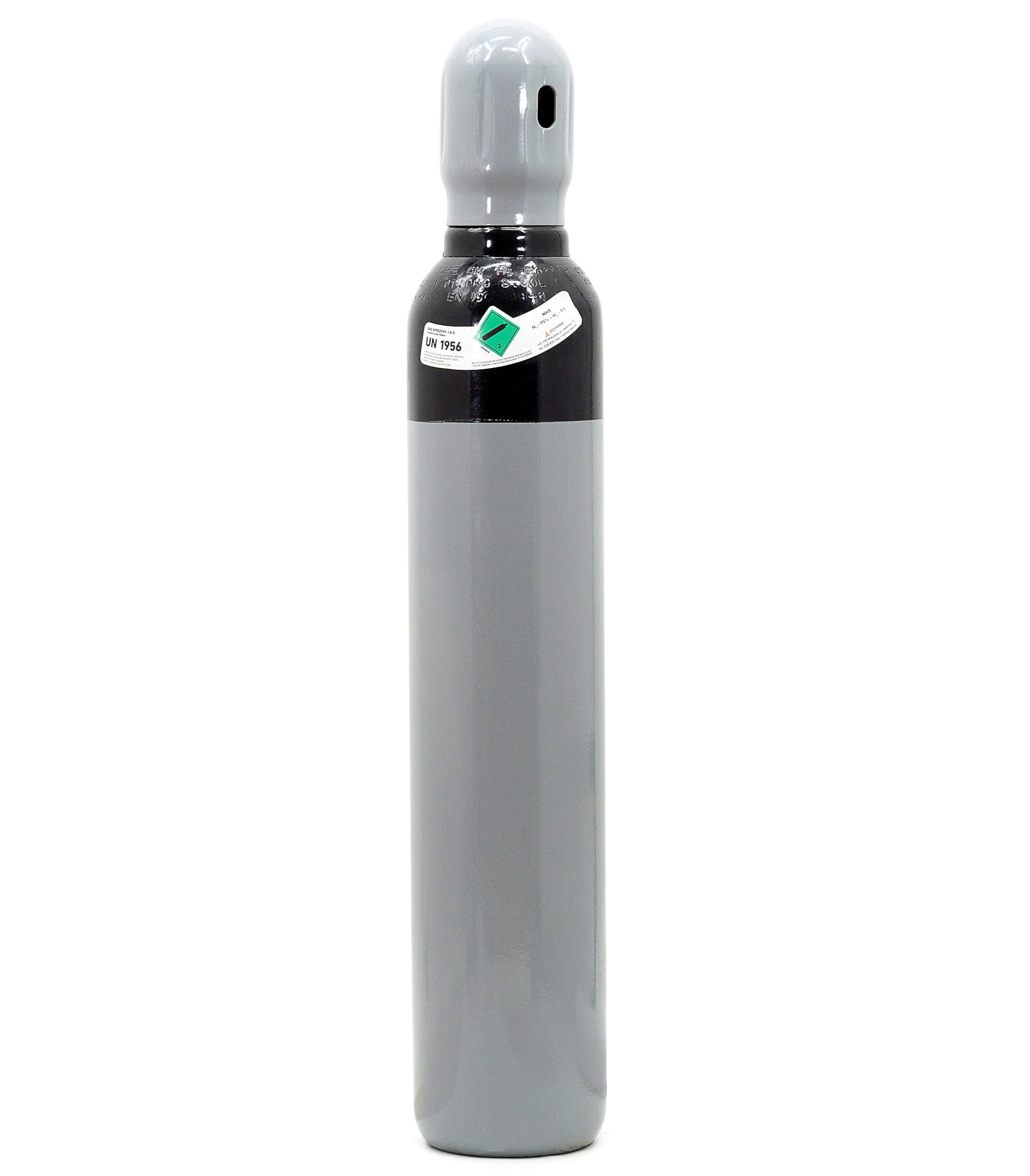 Zestaw Butla - Regulador de presión para bombona de gas, regulador de presión de nitrógeno NH5, 8L, 200 bar, con regulador de presión AZOT 50 bar, manómetro Bestschweissen.de