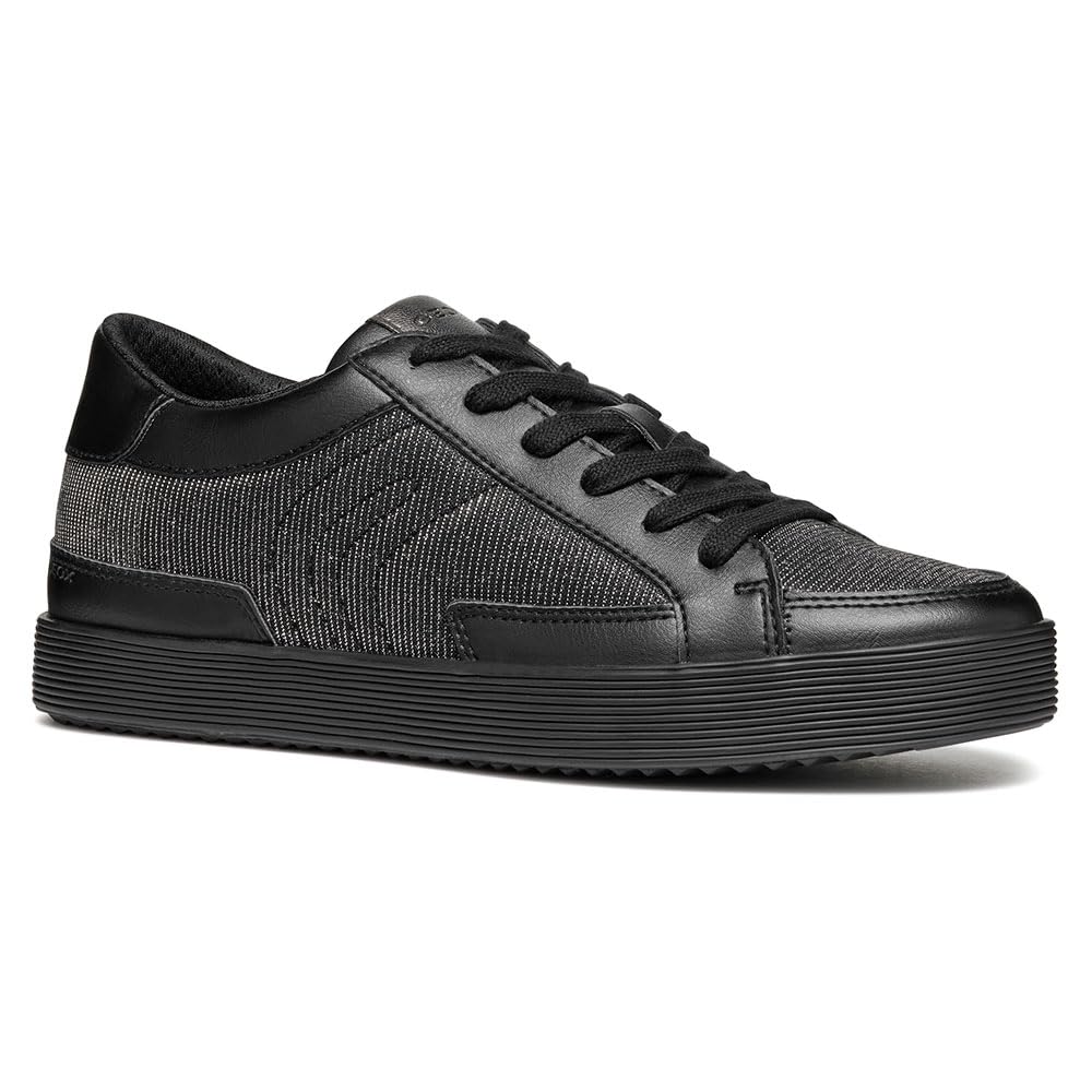 Geox Women's D Blomiee B Sneaker, Black, 4 UK