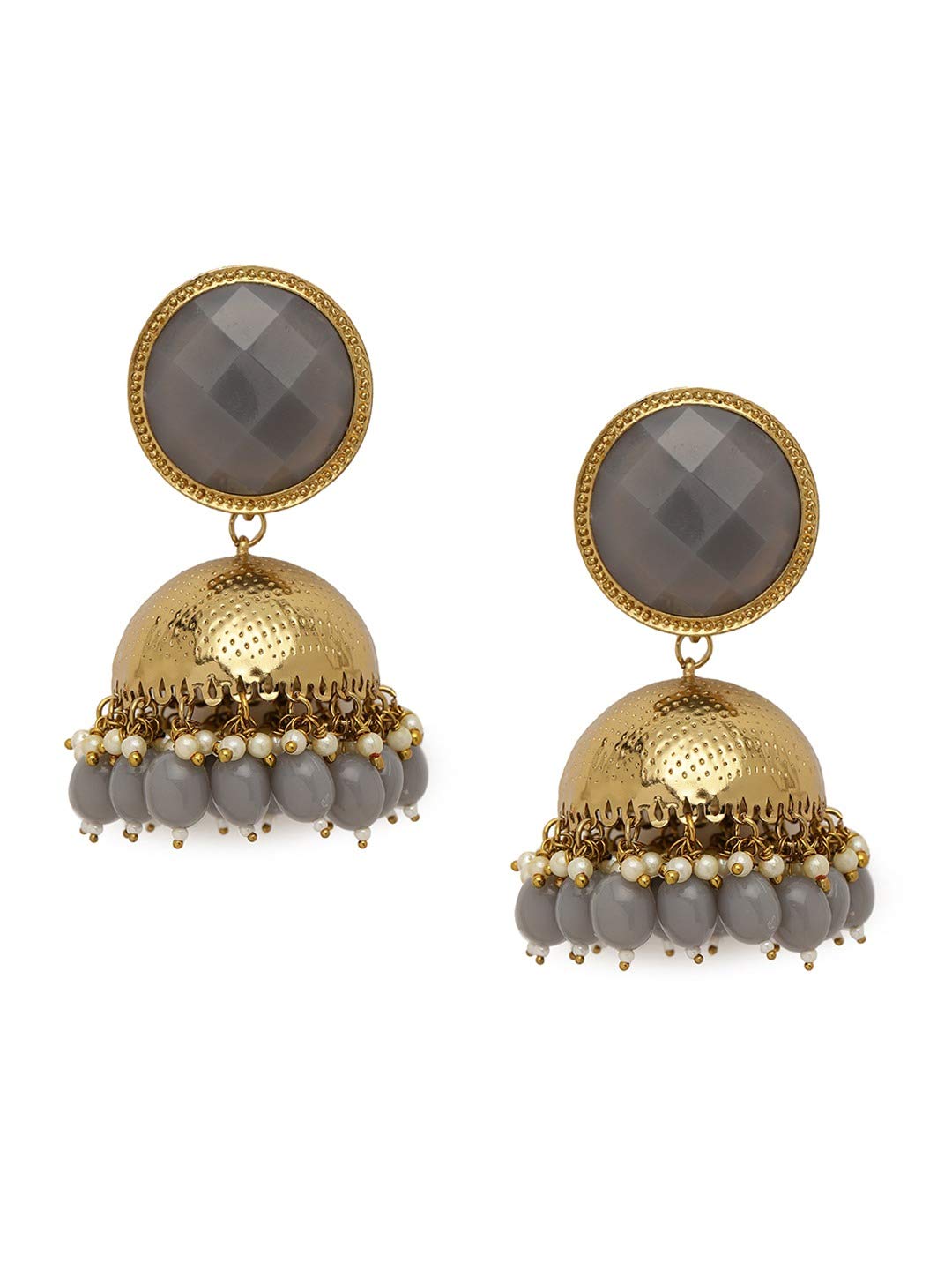 ZAVERI PEARLS Jhumki Earrings for Women (Golden) (ZPFK9871) (B08PSVLF86) Amazon Price History, Amazon Price Tracker