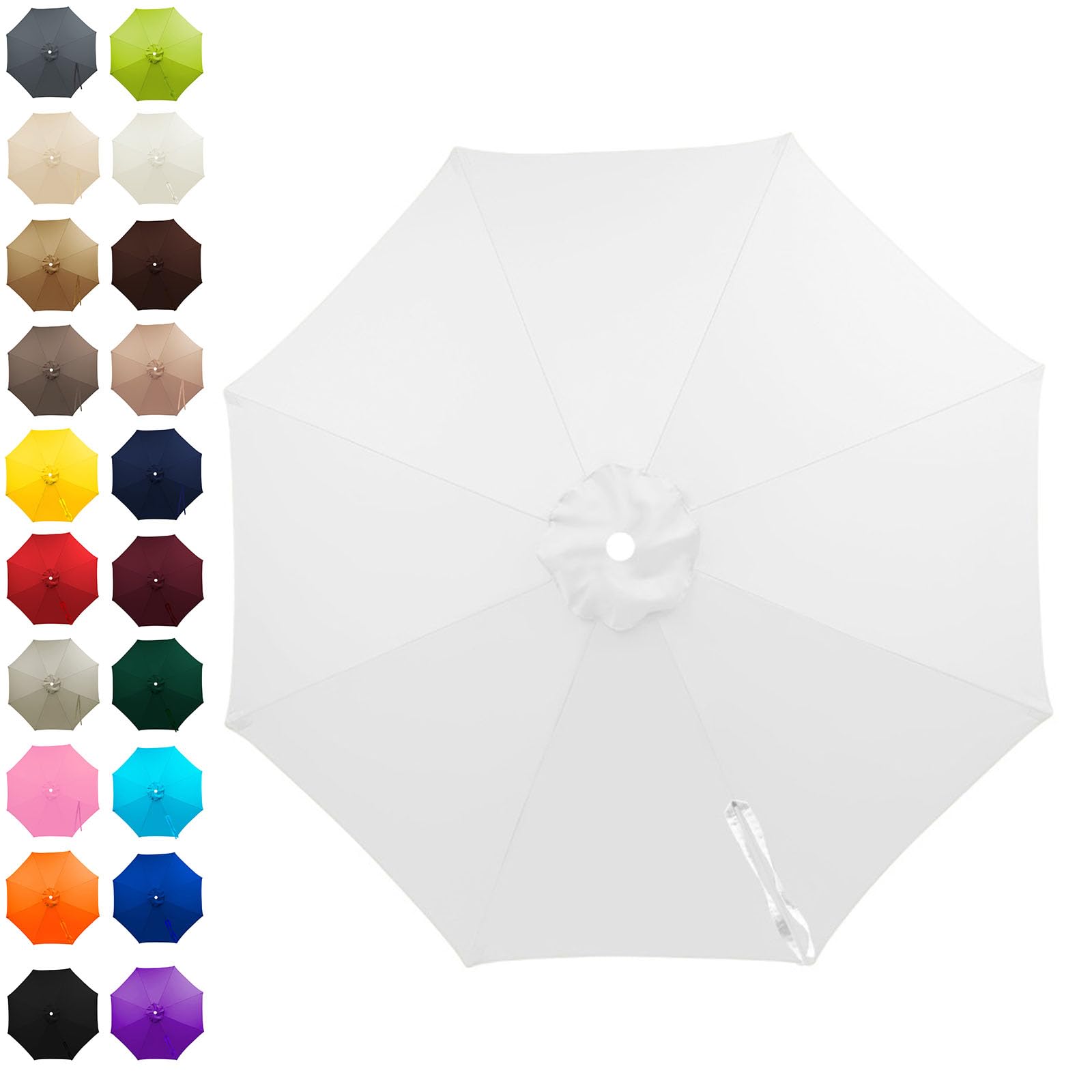 Toldo de repuesto para sombrilla con protección UV y tela impermeable 7