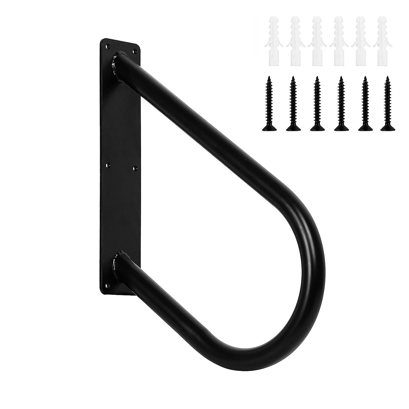 FKXSXAZ Handrails for Outdoor Steps, 19.7" Wall Mount Hand Railings Stairs Outdoor, Non-Slip Porch Rails U Shape Grab Bar 1-3 Steps Garden(Size:50cm/19.7in)