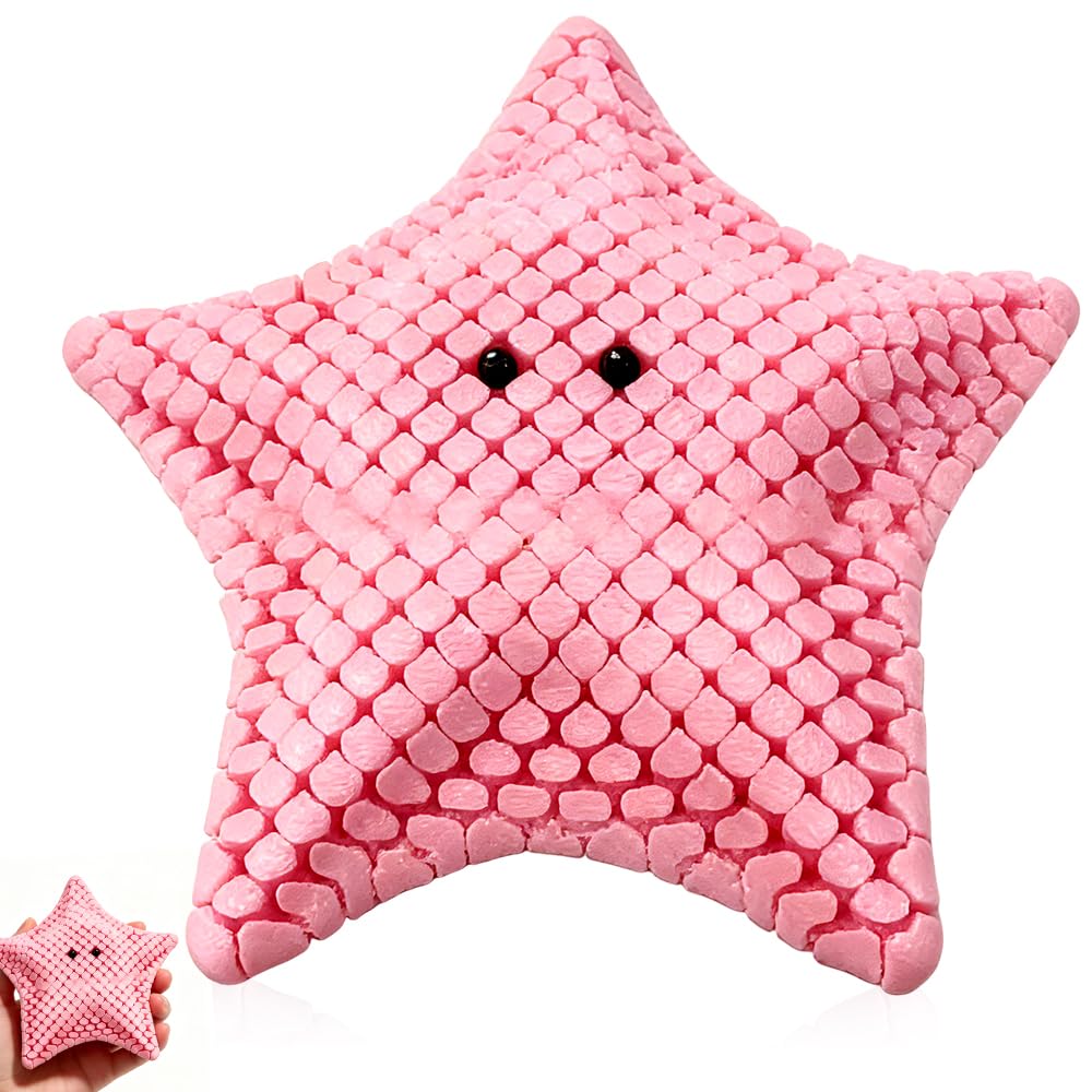3D Printed Flexible Playful Star, Sensory Fidget Toy Transformable Stress Relief Finger Toys Articulated Galaxy Starfish Toy Desk Accessory with Fun Shape Fidget Star Toys for Adult and Kids