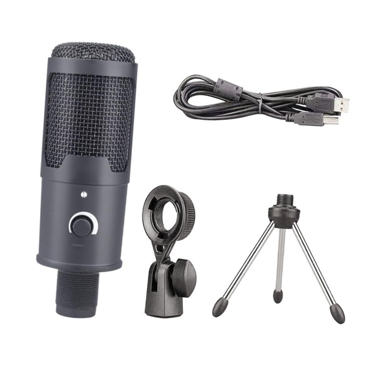 Micrófono de Condensador USB Cardioide para Streaming y Conferencias