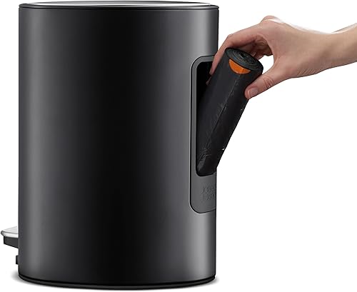 Miniatura 2 de Joseph Joseph EasyStore - Bote de basura de acero inoxidable con pedal de 5 litros con almacenamiento de forro de contenedor, tapa de cierre suave,