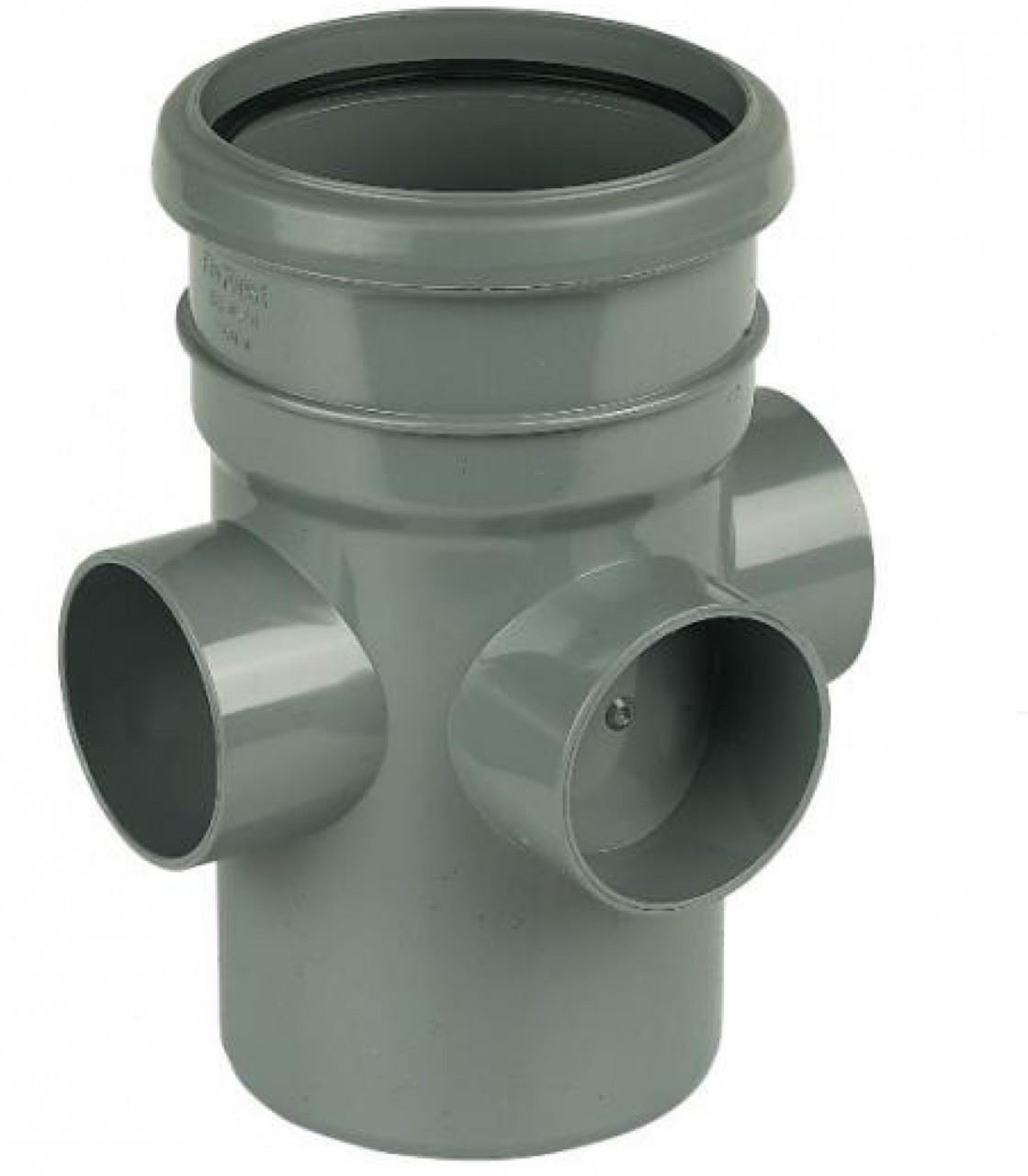 Polypipe 110mm 4” Soil Boss Pipe Spigot White Push collar straight 3 x boss
