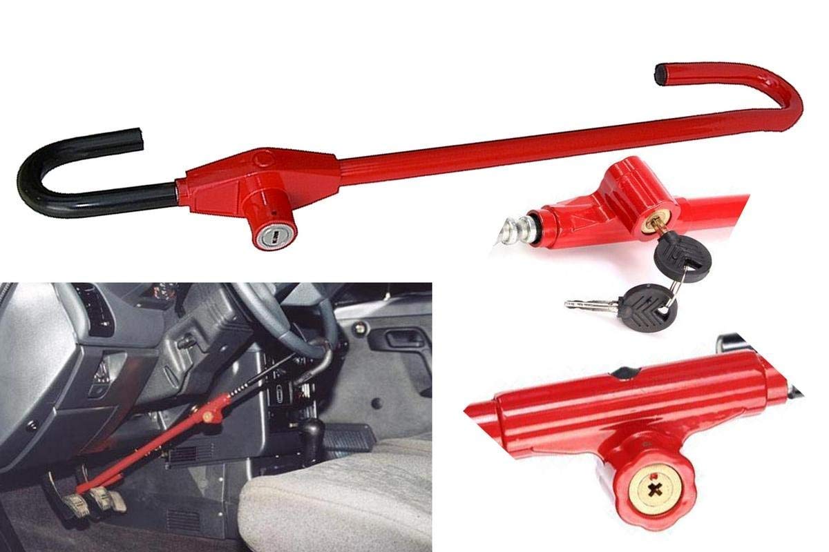 セキュリティ・セーフティ man.s.y.p RKPSP Heavy Duty Anti-Theft Car Steering Security Lock Easy