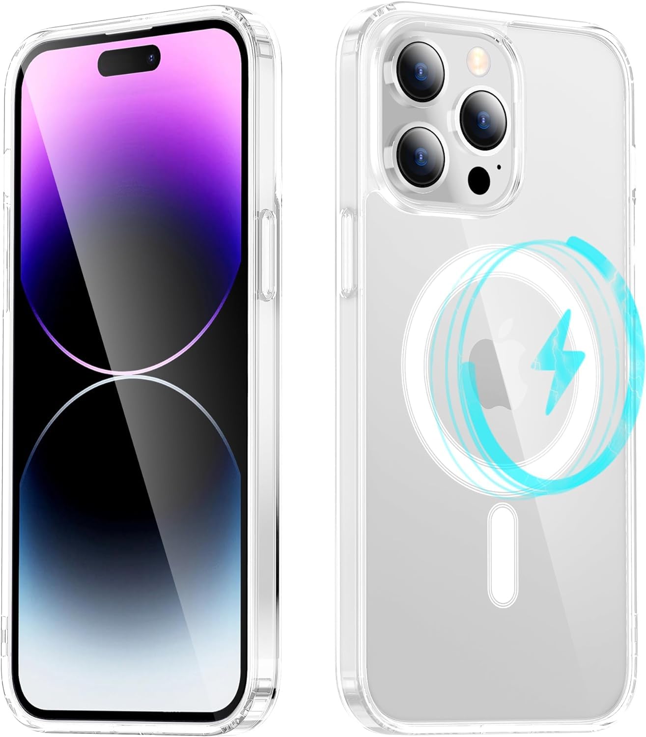 XMON Case for iPhone 11 with Mag-Safe Clear Magnetic Wireless Charging, Soft Silicone TPU Bumper Cover, Thin Slim Fit Hard Back Shockproof Protective Case for (iPhone 11 Pro Max)