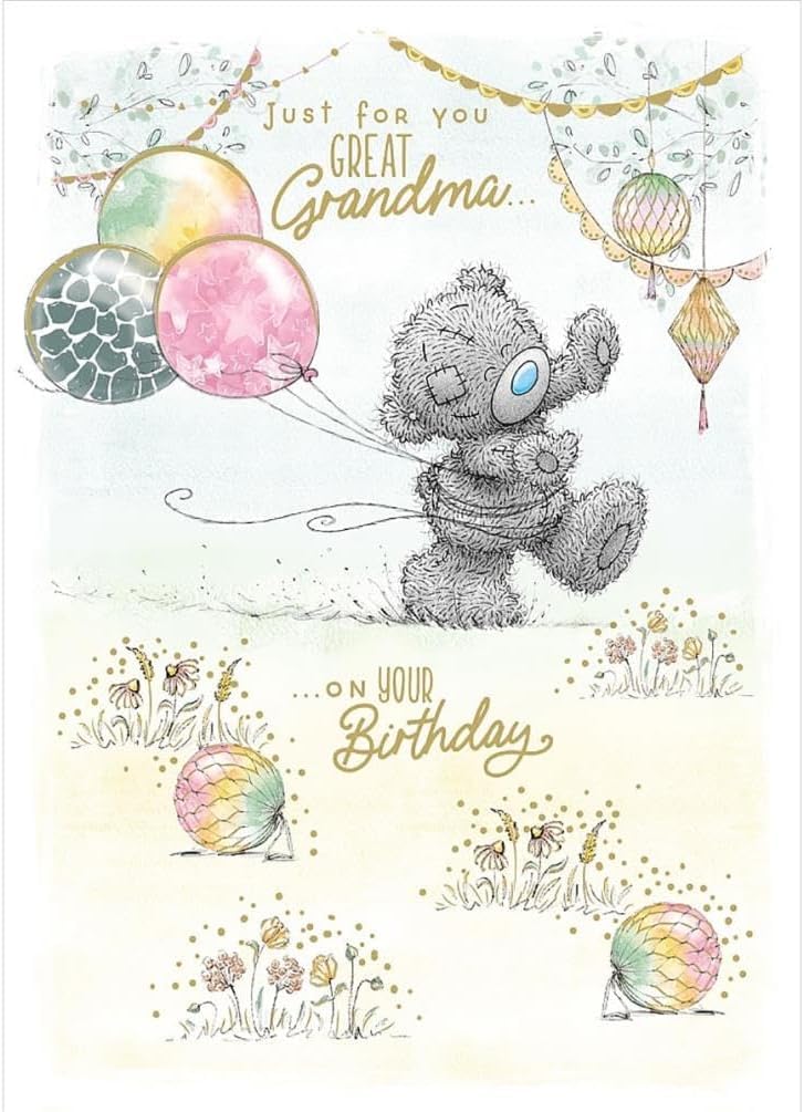 Me to You Tatty Teddy Cute Birthday Card For Great Grandma - Official Collection