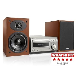 Denon D-M41DAB Mini-Chaîne Hi-FI – Argent Premium-Bois de Cerisier - Les Beatles, Paul McCartney, John Lennon, RIngo Starr, George Harrison