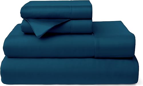 Cosy House Collection Juego de sábanas de 100 % viscosa de bambú, rayón de lujo derivado del bambú, juego de ropa de cama refrescante, transpirable,