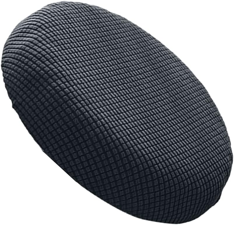 Sewroro Round Stool Seat Covers Elastic Slipcover for 12 Inch Chairs Polyester Chair Cover Protective Round Cushion Cover for Dining Room Kitchen Living Room